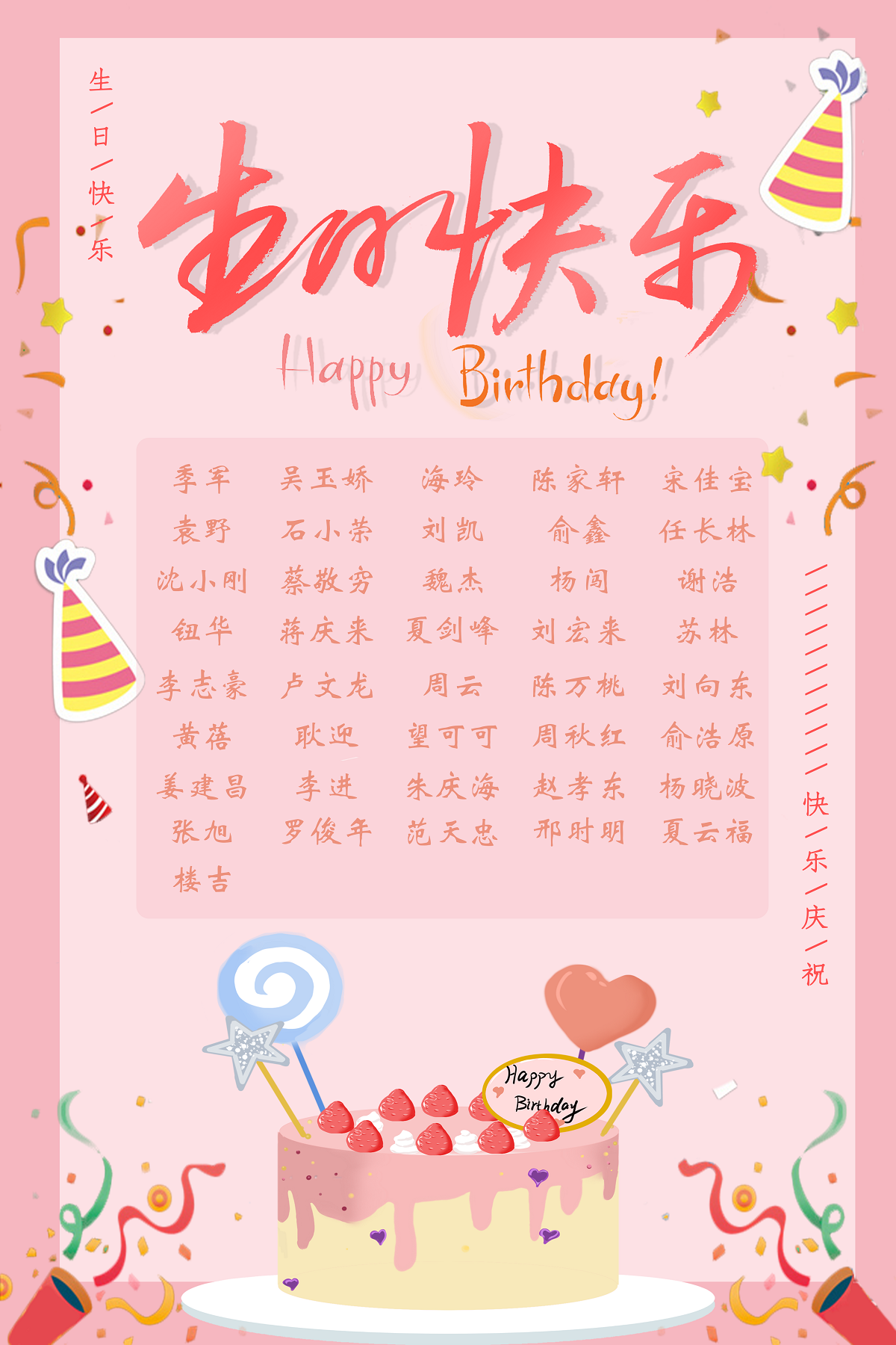 【生日祝?！抗ё?月生日的員工生日快樂(lè )！