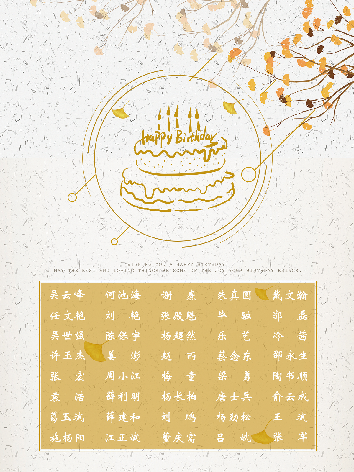 【生日祝?！抗ё?月生日的員工生日快樂(lè )！